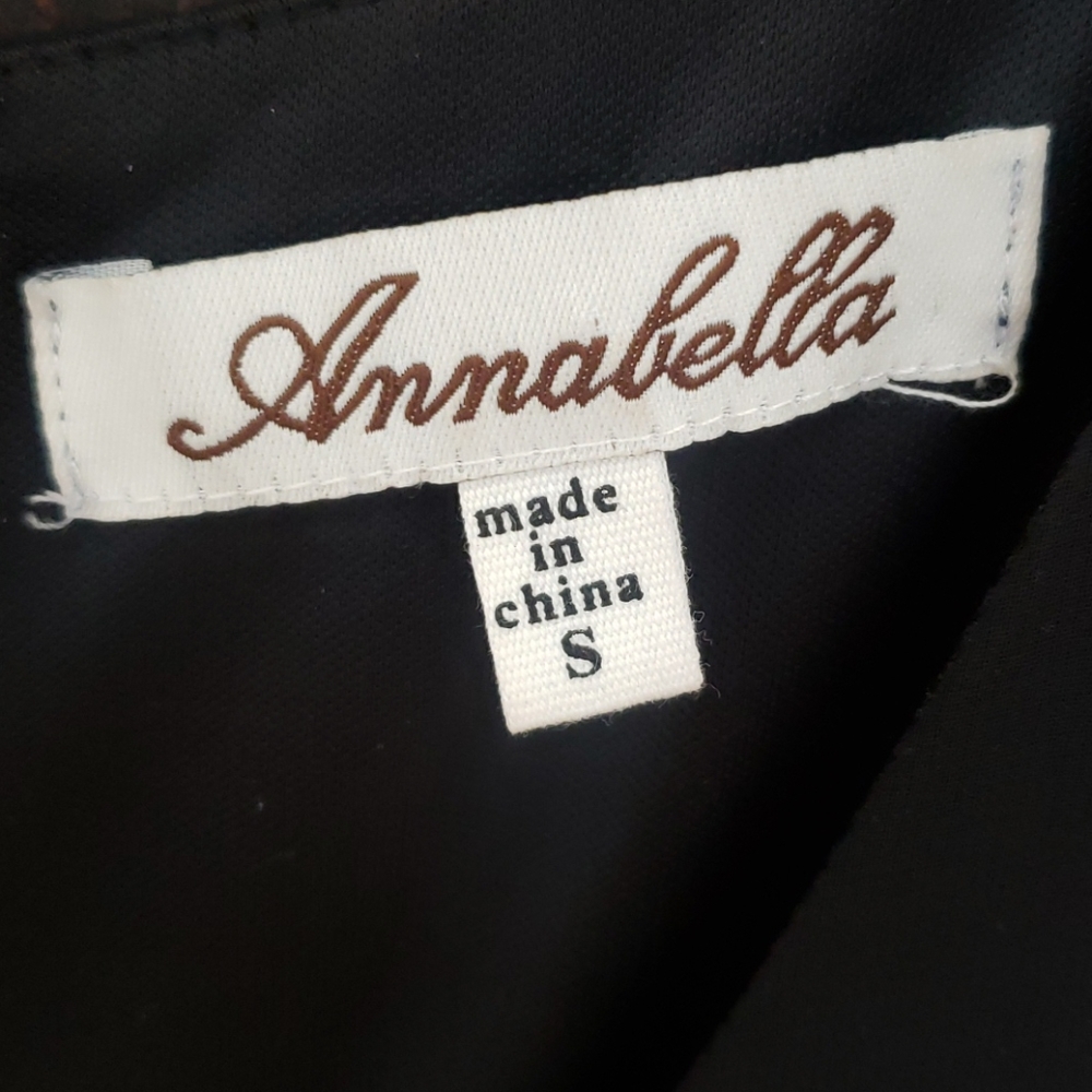Annabella Embroidered Black Dress - Picture 3 of 5